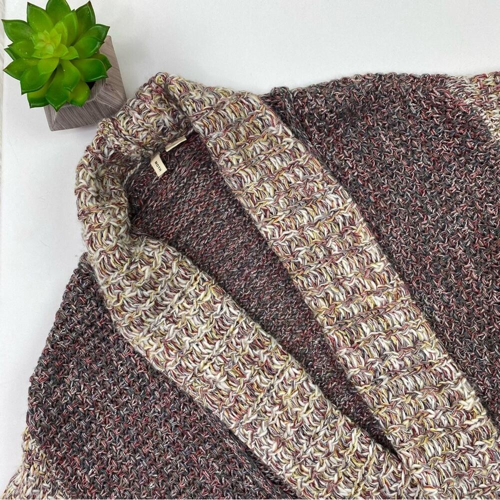 Anthropologie MOTH Women's Open Front Cardigan Sweater Gray Size S Wool Blend - Picture 2 of 8